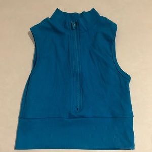 Blue, tank top turtleneck